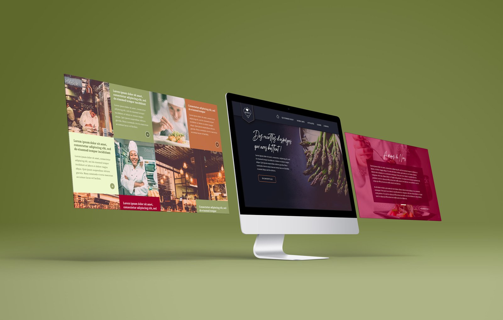 Divers écrans desktop