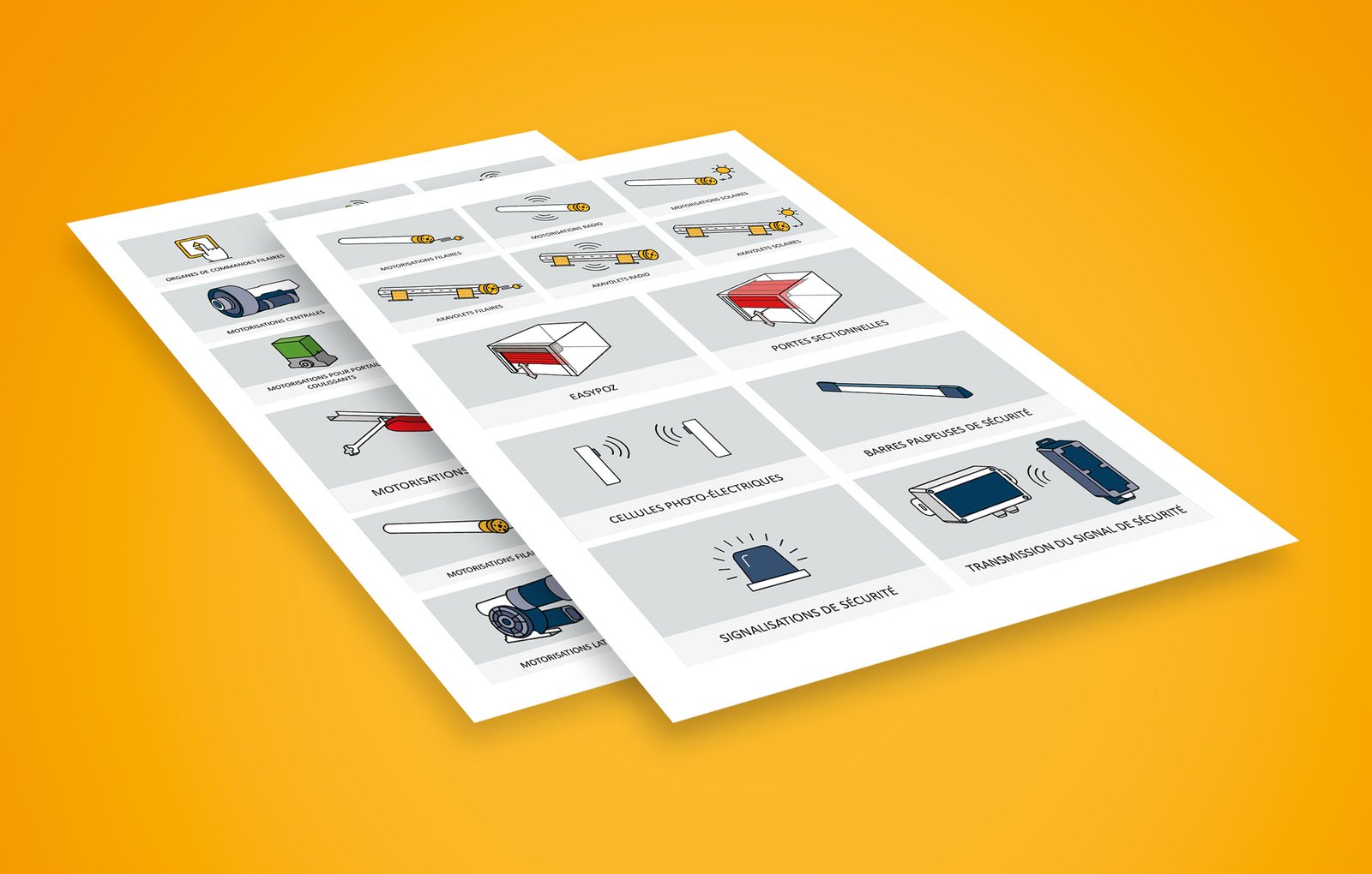 planches de pictogrammes pour différentes rubriques