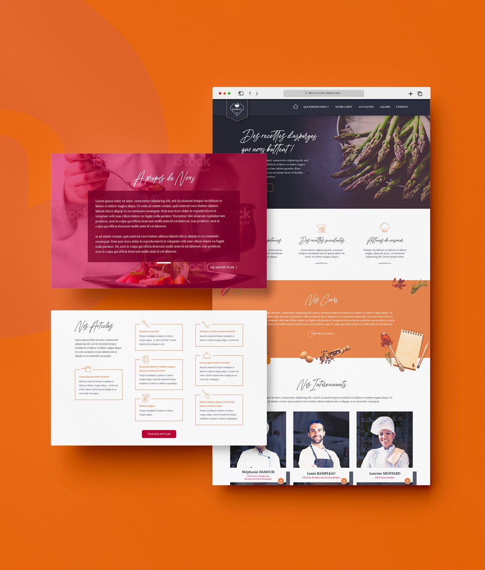 Rubriques présentées sur la page d&rsquo;accueil