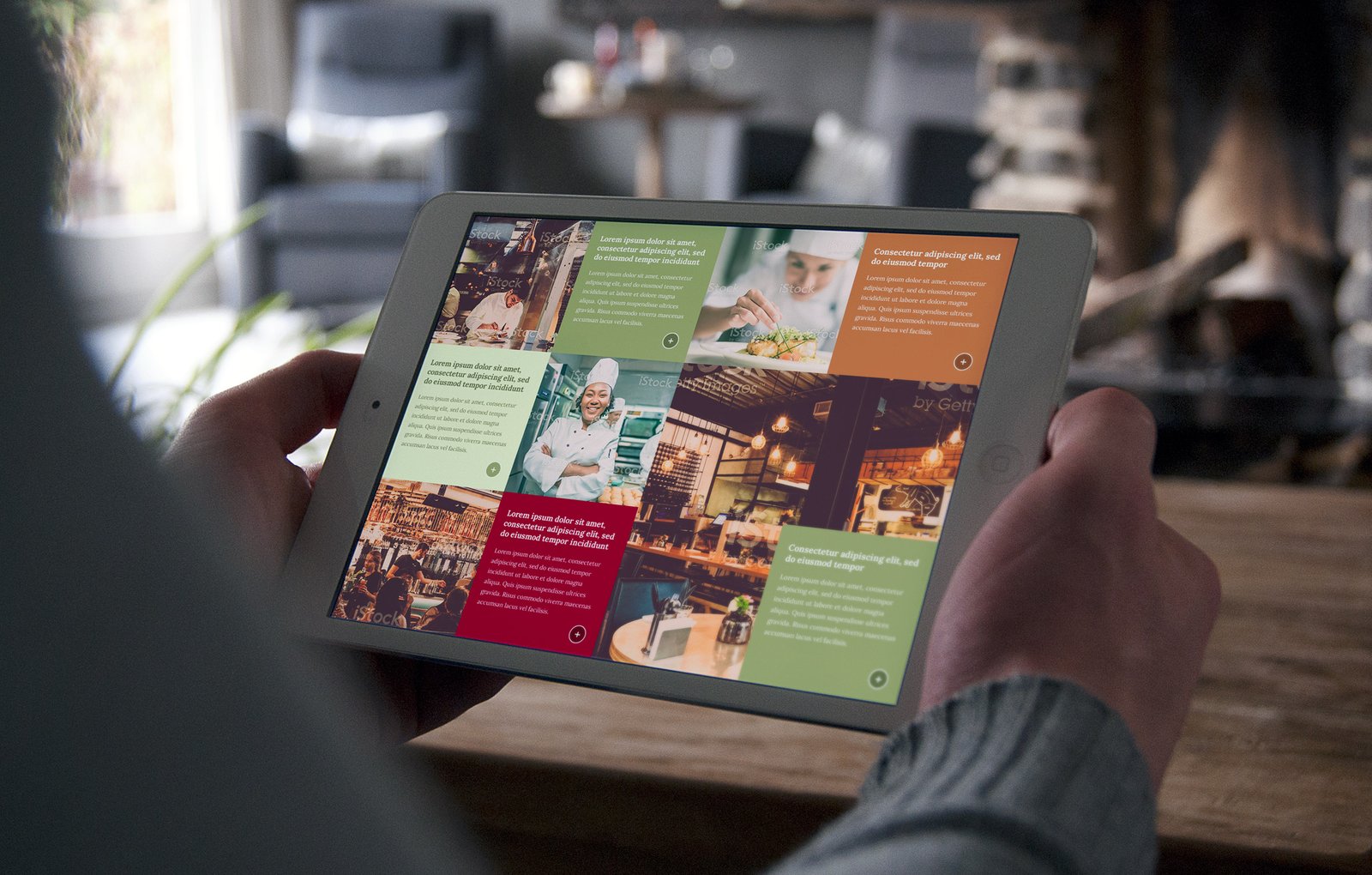 Ecran de présentation du lieu