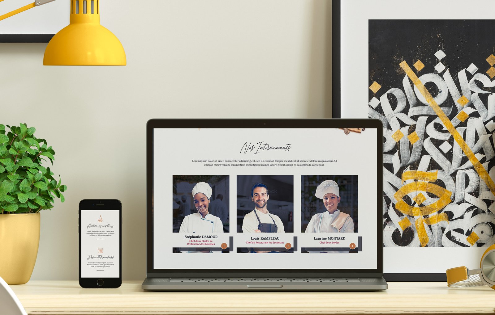 Zoom sur la page des intervenants