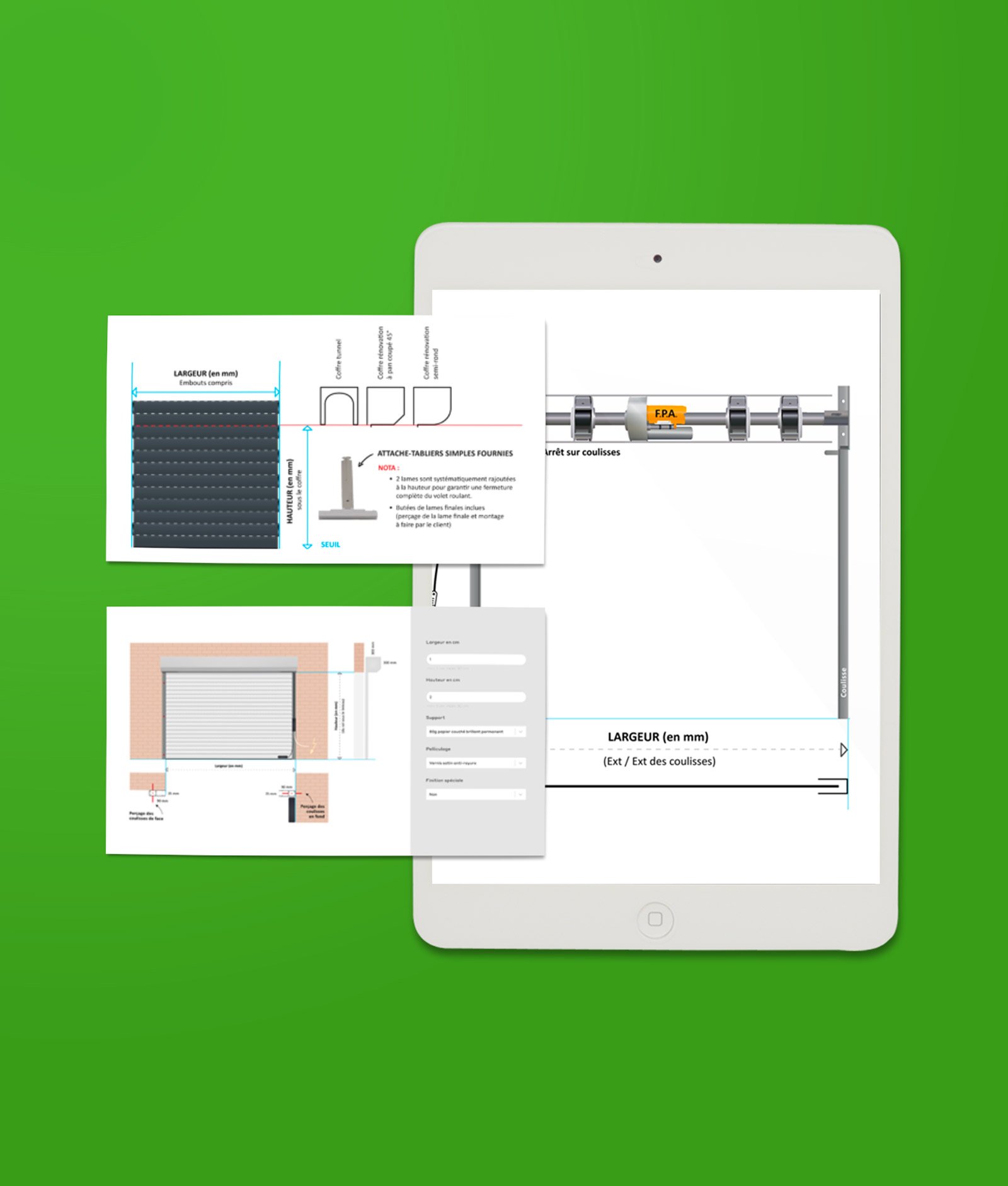 Illustrations réalisées pour les différents simulateurs